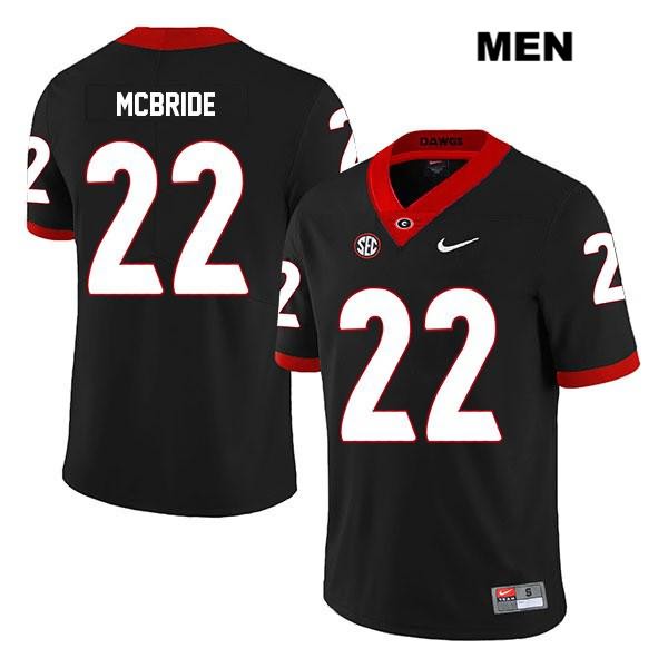 Georgia Bulldogs Men's Nate McBride #22 NCAA Legend Authentic Black Nike Stitched College Football Jersey FJN1756CP